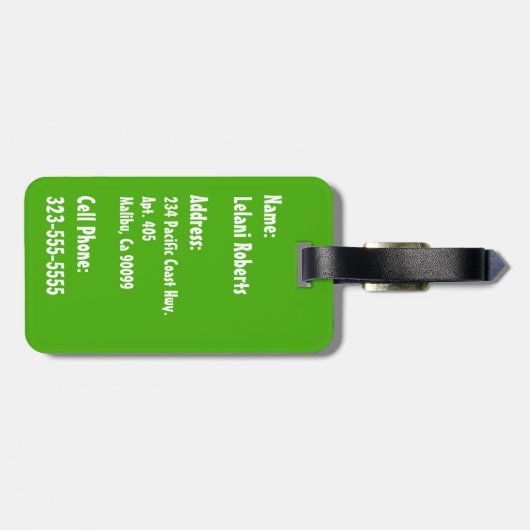 Taro Fields, Hanalei, Kauai, Hawaii Gepäckanhänger (Rückseite horizontal)