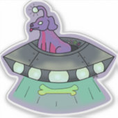 Taro the Alien Dog Aufkleber (Vorderseite)