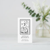 Tarot Artisan Bäcker Dessert Catering QR Code Pink Visitenkarte (Stehend Vorderseite)