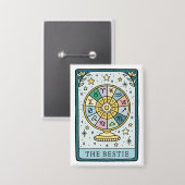 Tarot Baby Dusche Bester Freund Button (Vorderseite/Rückseite)