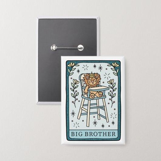 Tarot Baby Dusche Big Brother Button (Vorderseite/Rückseite)
