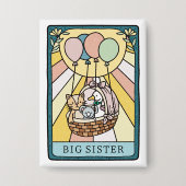 Tarot Baby Dusche Big Sister Button (Vorderseite)
