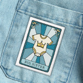 Tarot Baby Dusche Big Sister Button