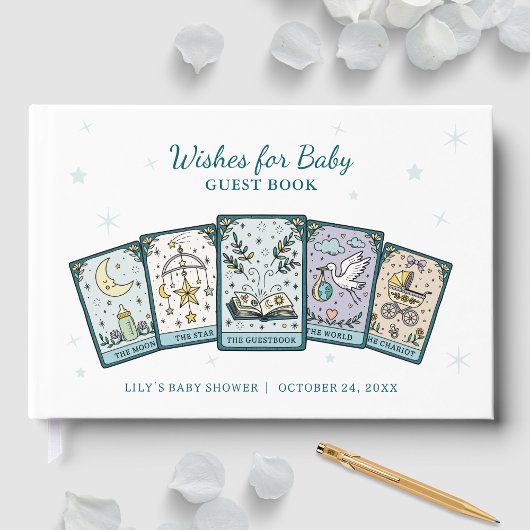 Tarot Baby Dusche Wünsche für Baby Gästebuch