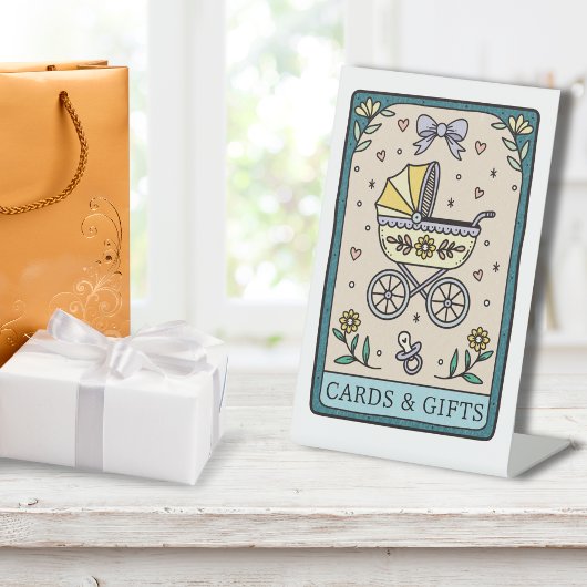 Tarot Baby Shower Cards and Gifts Table Sockelschild