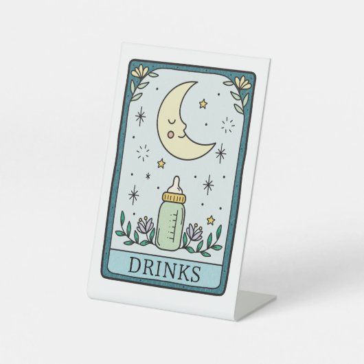 Tarot Baby Shower Drinks Table Sockelschild (Vorderseite)