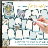 Tarot Babydusche mit Fälligkeit Geburtsdatum Game Poster