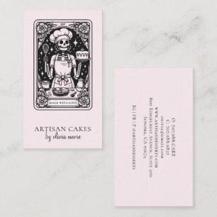 Tarot Bäcker Röte Rosa Gebäck Koch Visitenkarte