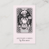 Tarot Bäcker Röte Rosa Gebäck Koch Visitenkarte (Vorderseite)