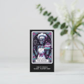 Tarot Baker Black Business Card Visitenkarte (Stehend Vorderseite)