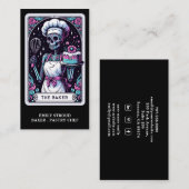 Tarot Baker Black Business Card Visitenkarte (Vorne/Hinten)