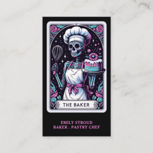 Tarot Baker Black Business Card Visitenkarte