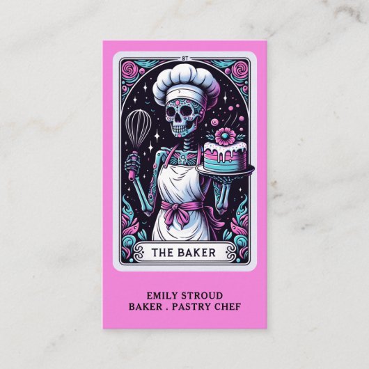 Tarot Baker Business Card Visitenkarte (Vorderseite)