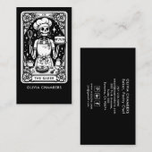 Tarot Baker Schwarz-weiß Pastry Koch Nachtisch Visitenkarte (Vorne/Hinten)