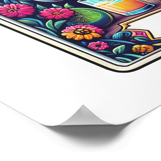 Tarot Bartender Bar Dead Serious Cocktails  Poster (Ecke)