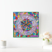 Tarot-Beleuchtungssteckdose Quadratische Wanduhr (Zuhause)