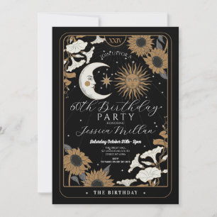 Tarot Birthday Party Sun Moon Alignite Einladung