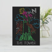 Tarot Blank Card - Der Turm Feiertagskarte (Stehend Vorderseite)