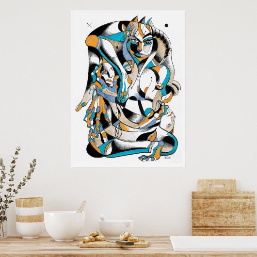 Tarot Buddha Tinte Poster (Küche)