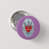 Tarot Card 3 Schwerter Thunder_Cove Button (Vorne & Hinten)