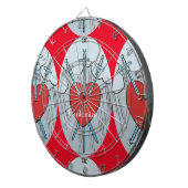 Tarot Card 3 Schwerter Thunder_Cove Dartscheibe (Vorderseite rechts)