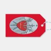 Tarot Card 3 Schwerter Thunder_Cove Geschenkanhänger (Vorderseite (Horizontal))