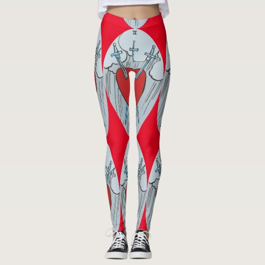 Tarot Card 3 Schwerter Thunder_Cove  Leggings (Vorderseite)