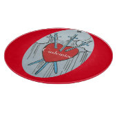 Tarot Card 3 Schwerter Thunder_Cove  Schneidebrett (Ecke)