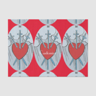 Tarot Card 3 Schwerter Thunder_Cove Seidenpapier