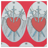 Tarot Card 3 Schwerter Thunder_Cove Stoff (Nahaufnahme)