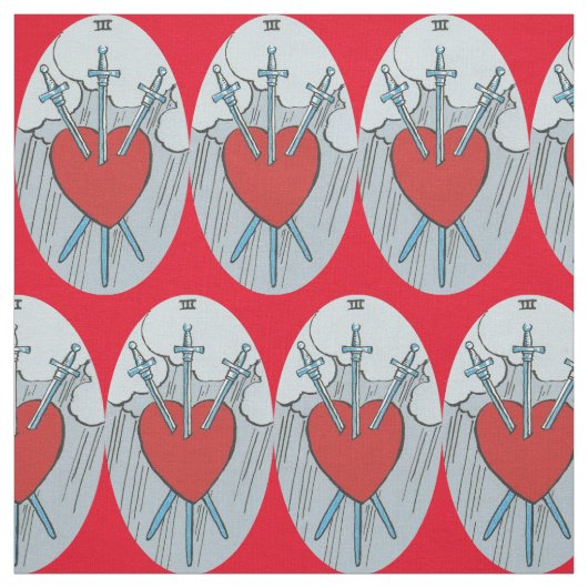 Tarot Card 3 Schwerter Thunder_Cove Stoff (Muster)