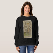 Tarot Card Ace Of Swords And Cat Cosmic Graphic Ca Sweatshirt (Vorne ganz)
