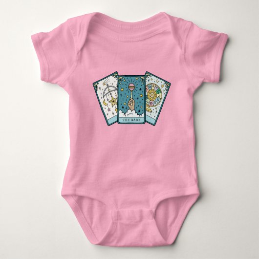 Tarot Card Baby One Piece Baby Girl T - Shirt (Vorderseite)