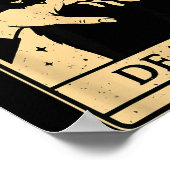 Tarot Card Black Cat Occult Witchy Black Cat Tarot Poster (Ecke)