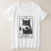 Tarot Card Black Cat Shirt – Tarot Death Tee, Witc (Design vorne)