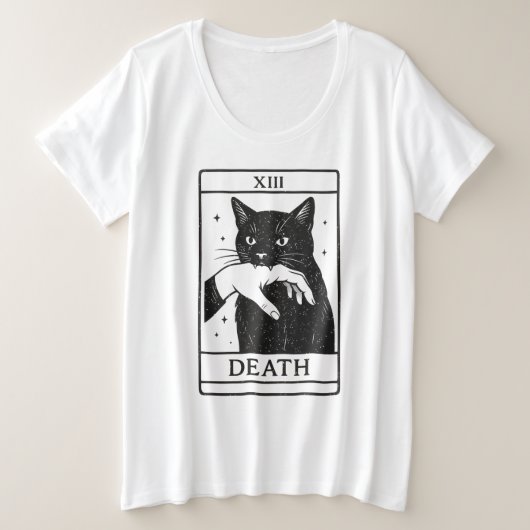 Tarot Card Black Cat Shirt – Tarot Death Tee, Witc (Design vorne)