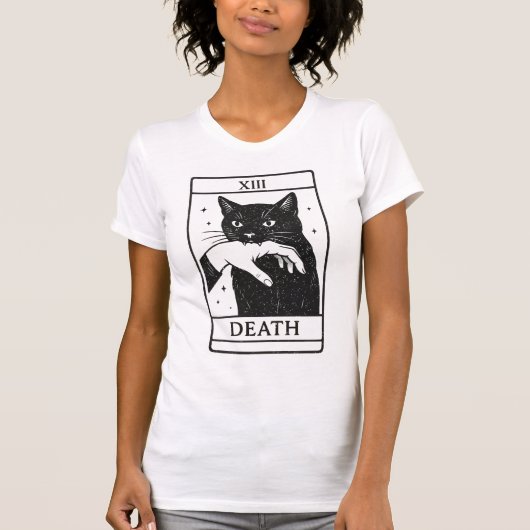 Tarot Card Black Cat Shirt – Tarot Death Tee, Witc (Vorderseite)