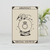 Tarot Card Brautparty Celestial Mystical Zodiac Einladung (Stehend Vorderseite)