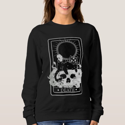 Tarot Card Cat  The Death Sweatshirt (Vorderseite)