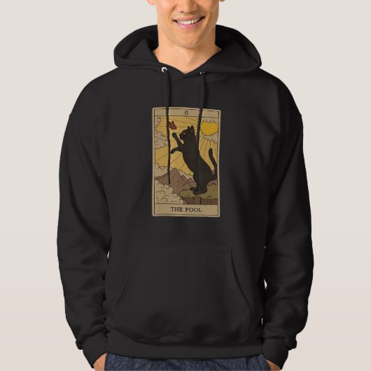 Tarot Card Cat The Fool Hoodie (Vorderseite)