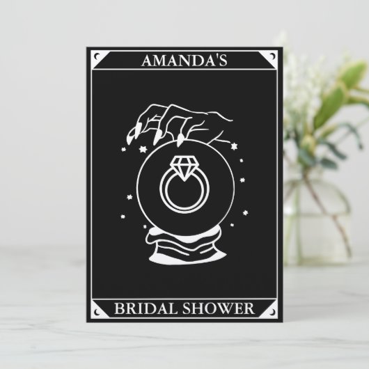 Tarot Card Celestial Brautparty Boho Einladung (Stehend Vorderseite)