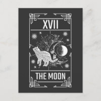 Tarot Card Crescent Moon Occult Kat Gothic Hexe
