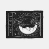 Tarot Card Crescent Moon und Cat Graphic Fleecedecke (Vorderseite (Horizontal))