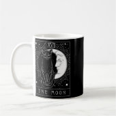 Tarot Card Crescent Moon und Cat Graphic Kaffeetasse (Links)