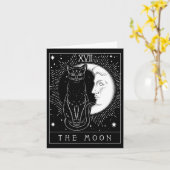 Tarot Card Crescent Moon und Cat Graphic Karte (Gelbe Blume)