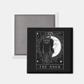 Tarot Card Crescent Moon und Cat Graphic Magnet (Vorderseite/Rückseite)