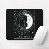 Tarot Card Crescent Moon und Cat Graphic Mousepad (Mit Mouse)