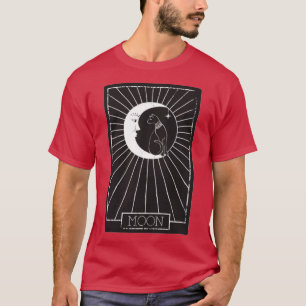 Tarot Card Crescent Moon und Cat Graphic T-Shirt