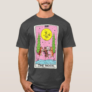 Tarot Card Crescent Moon und Cat Squad Grafik T-Shirt