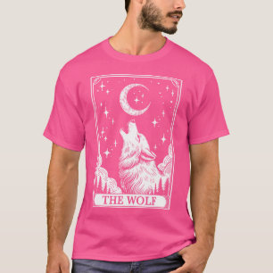 Tarot Card Crescent Moon Wolf Tierfreunde T-Shirt